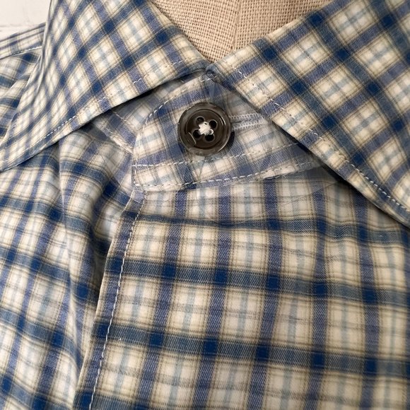 Ermenegildo Zegna Mens Check/Plaid Long Sleeve Shirt - Large - Picture 3 of 10